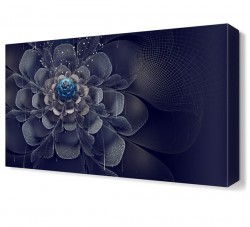 Mavi Özlü Çiçek Tablosu (1)