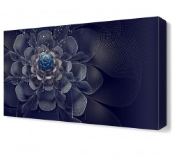 Mavi Özlü Çiçek Tablosu