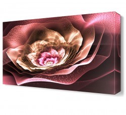 Pembe Işıklı Çiçek Tablosu (1)