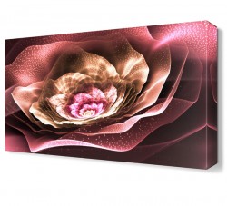 Pembe Işıklı Çiçek Tablosu