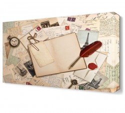 Kağıtlar ve Tüy Kalem Tablosu