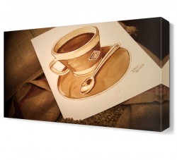 Kahve Bardağı Resmi Tablosu