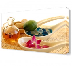 Çiçekler Taşlar ve Limon Tablosu