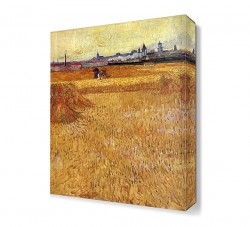Van Gogh - Wheatfield and Mountains Tablosu