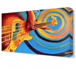 Dekorsevgisi - Renkli Gitar Tablosu