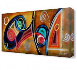 Renkli Dekoratif Şekiller Tablosu