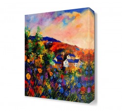 Çiçekli Köy Tablosu