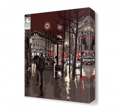 Londra Gece Sokak Tablosu