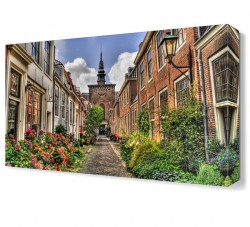 Çiçekli Sokak Tablosu