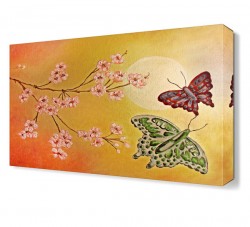 Kırmızı ve Yeşil Kelebekler Tablosu