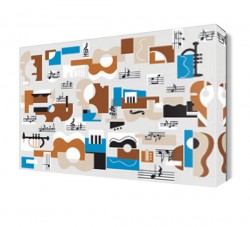 Dekoratif Müzik Aletleri Tablosu