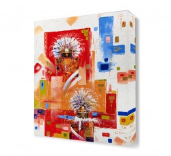 Desenli Soyut Canvas Tablo