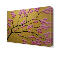 Pembe Ağaç Çiçekleri Canvas Tablo