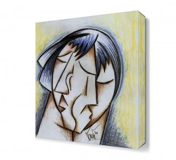 Üzgün Kadın Yüzü Canvas Tablo