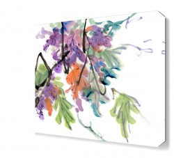 Dekoratif Yapraklar 2 Canvas Tablo