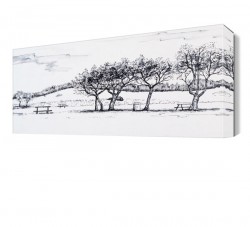 Ağaçlar Karakalem Tablosu