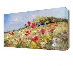 Yağlı Boya Çiçek Tarlası Tablosu