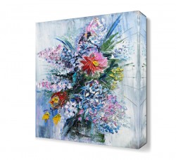 Saksı Çiçekleri Yağlı Boya Tablosu