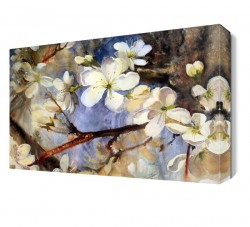 Yağlı Boya Beyaz Çiçek Tablosu