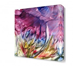 Yağlı Boya Mor Çiçek Tablosu