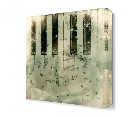 Eskitilmiş Piyano Tuşları Canvas Tablo