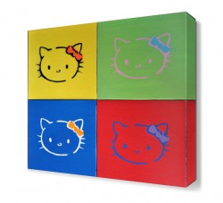 Pop Art Kedi Canvas Tablo