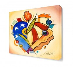 Alfred Gockel Gül ve Kalp Canvas Tablo (1)