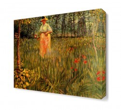 Bahçedeki Kadın Canvas Tablo (1)