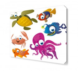 Sevimli Hayvanlar Çocuk Odası Canvas Tablo