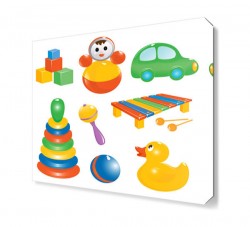 Bebek Oyuncakları Canvas Tablo