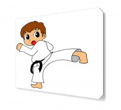 Kareteci Çocuk Canvas Tablo