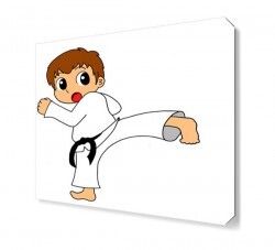 Kareteci Çocuk Canvas Tablo (1)