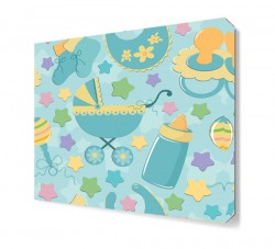 Erkek Bebek Arabası Canvas Tablo